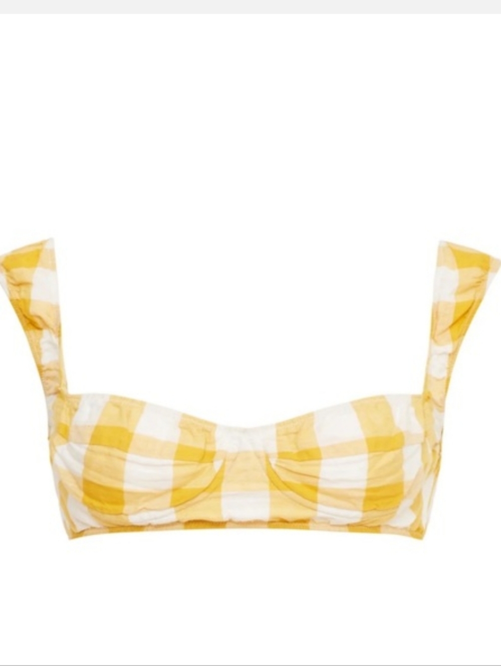 Tropic of C South Pacific Bikini Top in yellow gingham